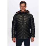 Slim Fit Kahverengi Su Itici Rüzgar Geçirmez Elyaf Dolgulu Deri Görünümlü Çıkarılabilir Kap 1HF07ORT01910