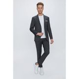 Slim Fit Klasik Mono Yaka Klasik Antrasit Takım Elbise Tk 2021 - 48 - 6 Drop