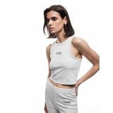 Slim Fit Nakış Detaylı Crop Halter Yaka Atlet Pijama Üstü