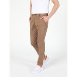 Slim Fit Orta Bel Kahverengi Erkek Pantolon