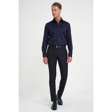 Slim Fit Pilesiz Yün Klasik Lacivert Kumaş Pantolon P 1191 - 38