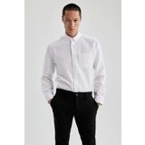 Slim Fit Polo Yaka Uzun Kollu Gömlek