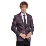 Slim Fit Sivri Yaka Mor Erkek Ceket - Wessi