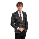 Slim Fit Sivri Yaka Siyah Erkek Ceket - Wessi