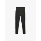Slim Fit Standart Bel Dikiş Detaylı Spor Tayt