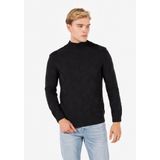 Slim Fit Turtle Neck Jakarlı Erkek Antrasit Kazak