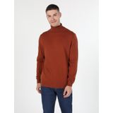 Slim Fit Turuncu Erkek Kazak