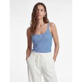 Slim Fit U Yaka Askılı Çizgili Atlet
