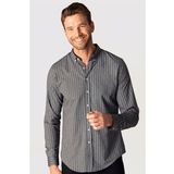 Slim Fit Uzun Kol Çizgili Erkek Gömlek