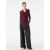 Slim Fit Uzun Kollu Şallı Drapeli Degaje Yaka Bluz