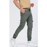Slim Fit Yandan Cepli Bel Bağcıklı, Paçaları Lastikli Esnek Kargo Erkek Pantolon