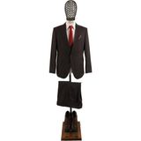 Slim Fit Yelekli Takım Elbise - Kahverengi - 48