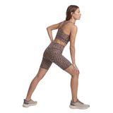 Slim Fit Yüksek Bel Biker Spor Leopar Tayt