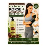Slim Gel At Kestanesi Özlü Slim Jel 250 ml ve Termal Kol Korsesi 2'li Set Toparlayıcı ve Sıkılaştırıcı Bakım Desteği