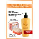 Slim Jel Inceltici - Sıkılaştırıcı - Yağ Yakıcı- Çatlak Karşıtı Ve Selülit Kremi & Kabak Lifli Sabun slmmsbn