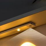 Slim Led Kabin Armatürü Hareket Sensörlü Dekoratif Gece Lambası Usb Şarjlı Aydınlatma 40 Cm Beyaz 3w Beyaz