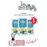 Slim Limon, Mate Ve Matcha 3 Paket Yeşil Çay Karışımı 20' Li Ve Oda Kokusu