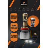 Slim Mercekli H7 Led Far Ampulü 40W 12V Fanlı Vr H7 Led Xenon Beyaz Işık