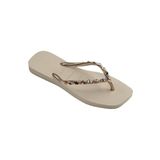 Slim Square Luxury Terlik - Bej