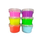 Slime Oyun Jeli Yuvarlak Kutu Slime Eğitici Oyun Seti 6'lı Set 170 Gr