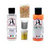 Slime Seti Fosforlu Turuncu Renk 70 ML Renkli Slaym Südor Sılaym Seti 70 ML Slime Borax