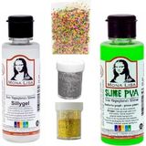 Slime Seti Fosforlu Yeşil Renk 70 ml Renkli Slaym Sılaym Seti 70 ml Slime Borax