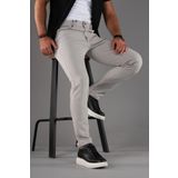 SLİMFİT 5 CEP DAR PAÇA ASTARSIZ MEVSİMLİK KUMAŞ PAMUKLU ERKEK SPOR PANTOLON GRİ 46