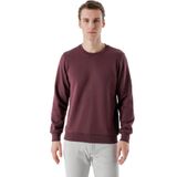 Slimfit Bisiklet Yaka Düz Renk 2 iplik Erkek Sweatshirt BORDO XL