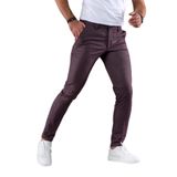 SLİMFİT KIŞLIK DAR PAÇA ERKEK KUMAŞ PANTOLON BORDO 48