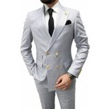 SLIMFIT KRUVAZE PAMUKLU ERKEK TAKIM ELBISE (GRİ, 58)