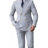 SLIMFIT KRUVAZE PAMUKLU ERKEK TAKIM ELBISE (MAVIGRI, 50)