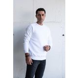 SLİMFİT SIFIR YAKA BASİC 3 İPLİK ERKEK SWEATSHİRT BEYAZ XXL
