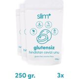 Slimplus 3 Paket 250g Glutensiz Hindistan Cevizi Unu - 750 gr