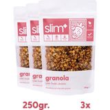 Slimplus Granola Çikolata Çilek Fındık – Glutensiz Vegan Şekeri Meyveden Katkısız (3 x 250G) - 250 gr
