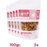 Slimplus Granola Çikolata Çilek Fındık – Glutensiz Vegan Şekeri Meyveden Katkısız (5 x 100G) - 500 gr
