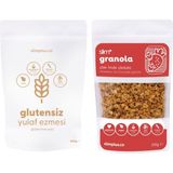 Slimplus Granola Çikolata Çilek Fındık ve Yulaf Ezmesi Avantaj Paketi – Glutensiz Vegan Şekeri Meyveden (100G ve 500G) - 250 gr
