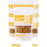 Slimplus Granola Muz Tarçın Hindistan Cevizi – Glutensiz Vegan Şekeri Meyveden Katkısız (10 x 100G) - 1 kg