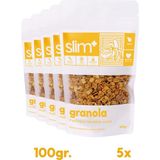 Slimplus Granola Muz Tarçın Hindistan Cevizi – Glutensiz Vegan Şekeri Meyveden Katkısız (5 x 100G) - 500 gr