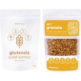 Slimplus Granola Muz Tarçın Hindistan Cevizi ve Yulaf Ezmesi Avantaj Paketi – Glutensiz Vegan Şekeri Meyveden (250G ve 500G) - 250 gr