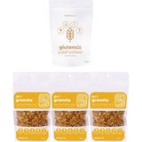 Slimplus Granola Muz Tarçın Hindistan Cevizi ve Yulaf Ezmesi Avantaj Paketi – Glutensiz Vegan Şekeri Meyveden (3 x 100G ve 500G) - 600 gr