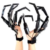 Slinkaslp 1 Çift Cadılar Bayramı Eklemli Parmak Uzatması, 3D Baskılı Esnek Parmak Uzantıları Tüm Parmak Boyutlarına Uyar Korkunç Cosplay Parmak Kuklaları Oyuncaklar (Siyah)