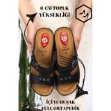 Slipcat Kadın Dolgu Topuk Ortopedik Siyah Günlük Terlik Rahat Hafif Şık İçi Pedli Genç Anne Terlik - 0 - Siyah