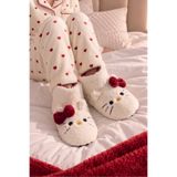 Slipcat Kadın Fiyonklu, Kedi Figürlü, Yumuşak, Peluş Panduf