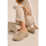 Slipcat Kadın Simli Triko Slip-On Günlük Sneaker Hafif Konfor Yürüyüş Ayakkabısı