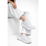 Slipcat Kadın Sneaker Günlük Spor Ayakkabı Kalın Taban Hafif Rahat Yürüyüş Sneaker Modern Tasarım Şık Kombin Uyumlu - Beyaz