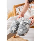 Slipcat Kadın Yıldızlı Peluş Ev Terliği Çeyiz-bohça Terliği
