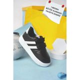 Slipcat Kids Unisex Spor Ayakkabı Siyah - Beyaz Taban Tipi Düz Malzeme ile Rahat Kullanım