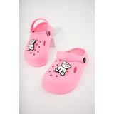 Slipcat Unisex Çocuk Figürlü Sticker Sandalet Rahat ve Esnek Tabanlı Pembe Renkli