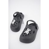 Slipcat Unisex Çocuk Sandalet Terlik Eğlenceli Figür Detaylarıyla Rahat Kullanım - 010-Siyah