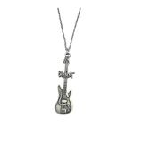 Slipknot Elektro Gitar Figürlü Unisex Metal Kolye – Rock Tarzı Takı - 60 Cm